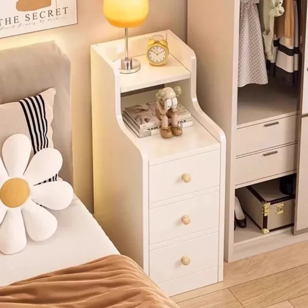 White Bedside Table With Drawer