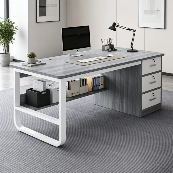 Modern Office Desk with Drawers