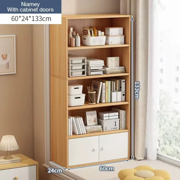 5 Tier Wood Display Bookshelf L60cm W24cm H133cm