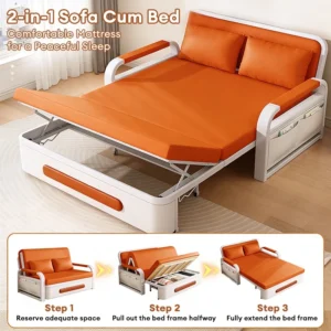 my-11134207-820l5-mhugowaipo1ybf.webp Metal Folding Sofa Bed 2 Seater