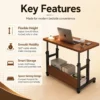 Movable Adjustable Bedside Laptop Table