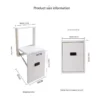 Wall Mounted Folding Shoe Bench L30cm W27cm H65cm