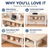 Modern Wooden Study Desk with Bookshelf