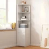 Solid Wood Corner Cabinet With Drawer