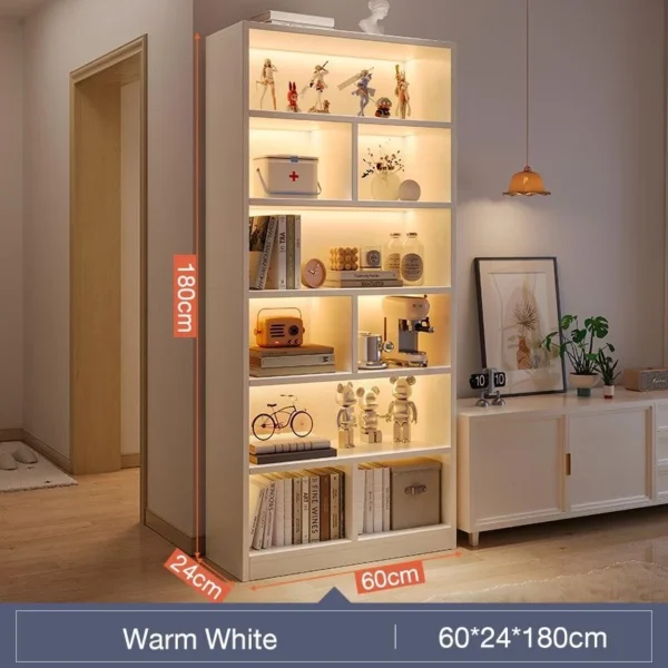 sg-11134201-7rave-maxqday3g3qhe0.webp 6 Tier Bookshelf Display Cabinet L60cm W24cm H180cm