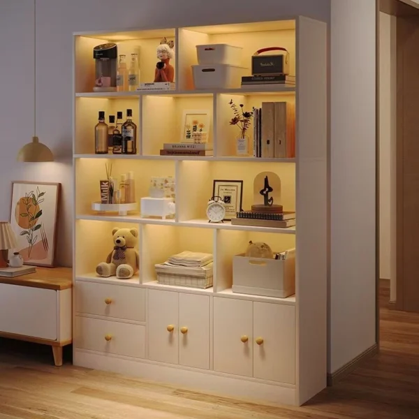 sg-11134201-7rdyh-mcasu8pv6b1796.webp Wooden Storage Cabinet With Drawers L120cm W24cm H180cm