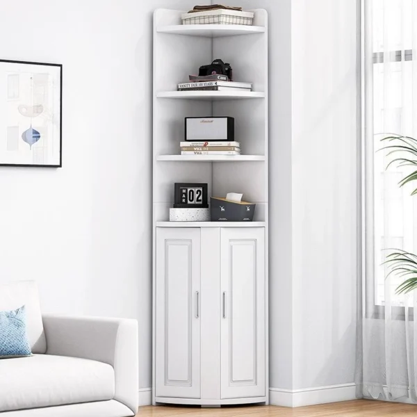 sg-11134201-7rdym-md2wiu6gf2sm3b.webp 4 Layer Corner Bookcase With Door