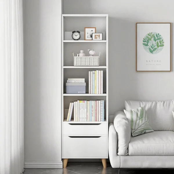 Wooden Bookshelf Storage Cabinet